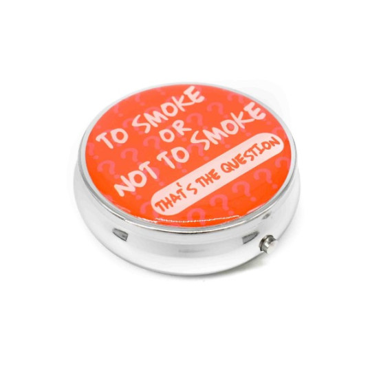 Kör alakú zsebhamutál - To Smoke or Not to Smoke feliratal - narancssárga