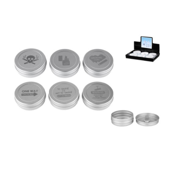 Kör alakú zsebhamutál, csikkölővel - 6 különböző minta - egész doboz