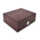 Angelo humidor 30- 35 szál szivar részére, vöröses barna szín - fekete élek,  külső hygrométerrel