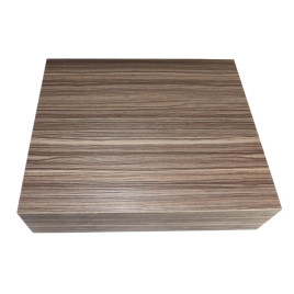 Humidor 25 szál szivar, zebracsíkos szivartartó doboz párásítóval belső hygrométer és kristályos párásító