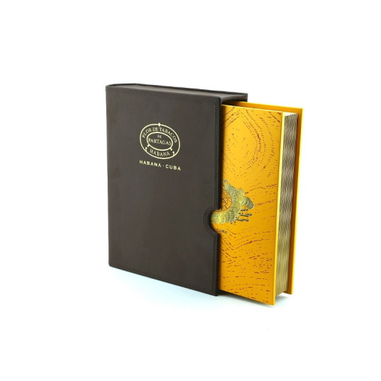 Partagas humidor könyv – Rejtett, könyv formájú szivar humidor, cédrusfa belsővel, kb 30 szál szivarnak - Limitált kiadás