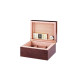 Angelo humidor 50-60 szál szivar részére vörösesbarna színű lakkozott szivar tároló doboz - Mogyorófa borítás