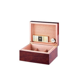 Angelo humidor 50-60 szál szivar részére vörösesbarna színű lakkozott szivar tároló doboz - Mahagóni fa borítás