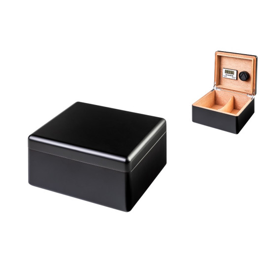 Humidor kb 40 szál szivar részére, cédrusfa szivartároló, párásítóval,digitális hygrométerrel - Angelo