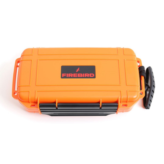 Firebird közepes méretű utazó humidor 10 szál szivar részére - narancs