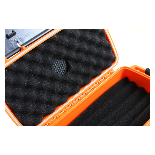 Firebird közepes méretű utazó humidor 10 szál szivar részére - narancs