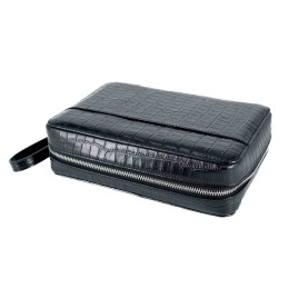 Montes Ubrique szivartartó 5 szivar részére, tároló rekeszekkel az egyéb szivaros kiegészítőknek-fekete