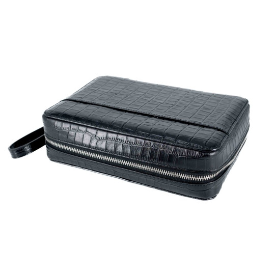 Montes Ubrique szivartartó 5 szivar részére, tároló rekeszekkel az egyéb szivaros kiegészítőknek-fekete