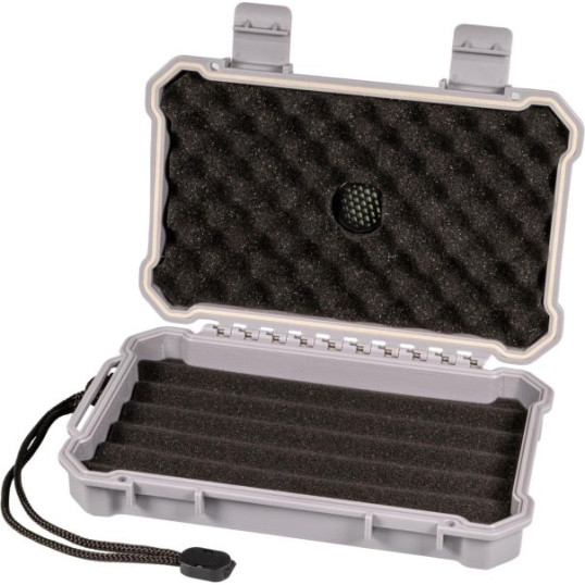 Passatore utazó humidor szürke színű acryl szivartároló, párásítóval - 5 szál szivar részére