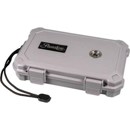 Passatore utazó humidor szürke színű acryl szivartároló, párásítóval - 5 szál szivar részére