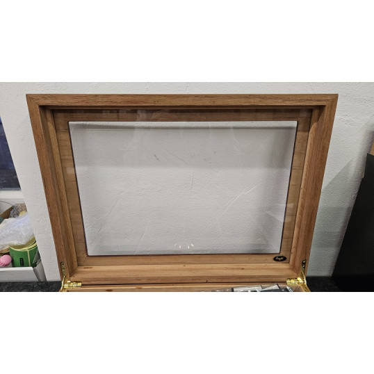 Angelo gasztro humidor 80-100 szál szivar részére, matt cseresznye színű, üvegtető, cédrusfa belső, párásító, analóg hygrométer - OUTLET-3