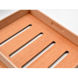 Angelo gasztro humidor kb 100 szivar részére, vörösesbarna színű, üveges tető, cédrusfa, külső digitális hygrométerrel és párásítóval