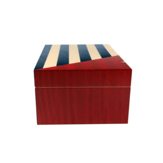 Adorini Cuba Te Amo Grande Deluxe humidor kubai zászló mintás szivardoboz, kivehető tálcával - 150 szál szivar részére