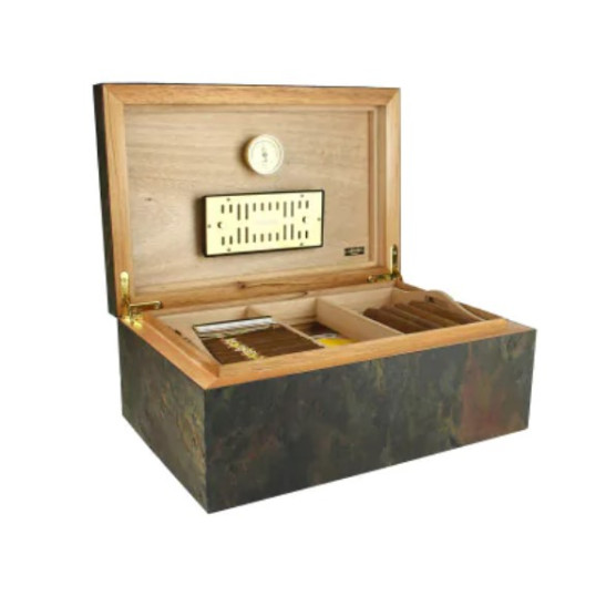 Adorini Stone Humidor Large Deluxe szivardoboz, színes kő borítással-150 szál szivar részére