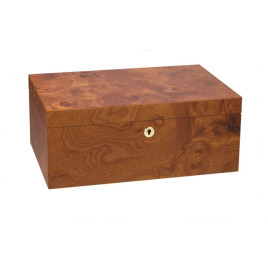 Adorini Humidor Elm Specially Selected Grande, cédrusfa belső, 150 szál szivar számára, aranybevonatú zsanérokkal, kiegészítőkkel