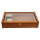 Adorini Vega Deluxe üvegtetejű spanyol cédrusfa humidor, mahagóni barna - kb. 70 - 75 szál szivarnak