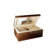Adorini Matera Deluxe Humidor sötét barna színű diófa borítással és kivehető tálcával - 150 szál szivar részére