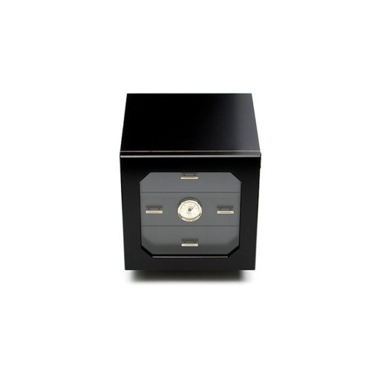 Adorini Humidor Chianti-M Deluxe matt fekete - fiókos szivar szekrény, üvegajtóval 125 szál szivarnak