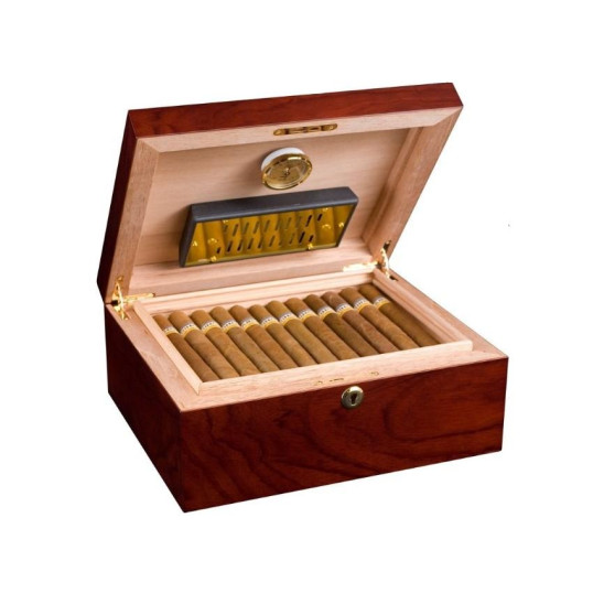Adorini Triest Deluxe humidor barna szinü Palisander mintás spanyol cédrusfa szivar tároló - 75 szál szivar részére