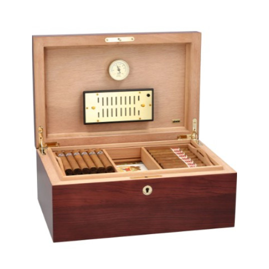 Adorini Triest Grande Deluxe humidor barna szinü Palisander mintás spanyol cédrusfa szivar tároló - 150 szál szivar részére
