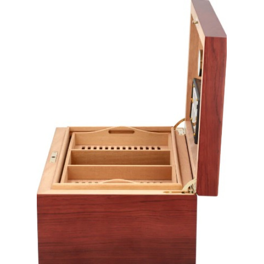 Adorini Triest Grande Deluxe humidor barna szinü Palisander mintás spanyol cédrusfa szivar tároló - 150 szál szivar részére