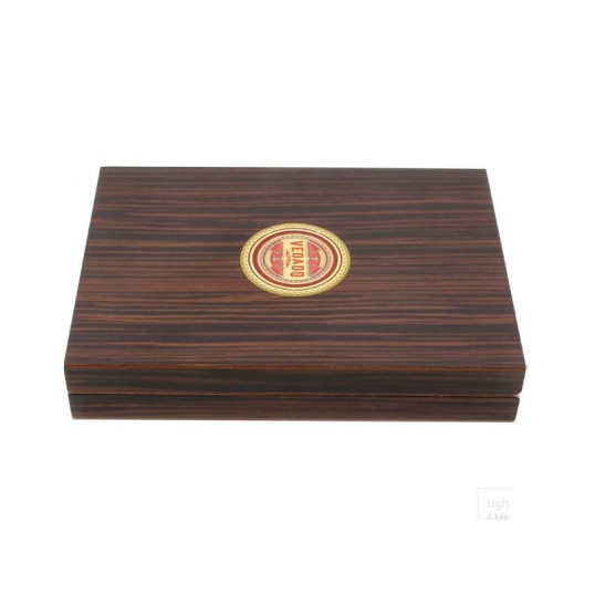 Adorini Vedado ébenfa mintás utazó humidor spanyol cédrusfából 8 szál szivar számára 