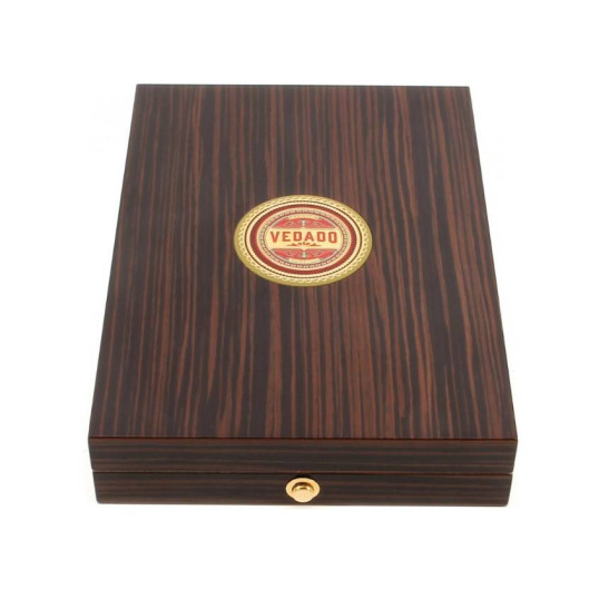 Adorini Vedado ébenfa mintás utazó humidor spanyol cédrusfából 8 szál szivar számára 