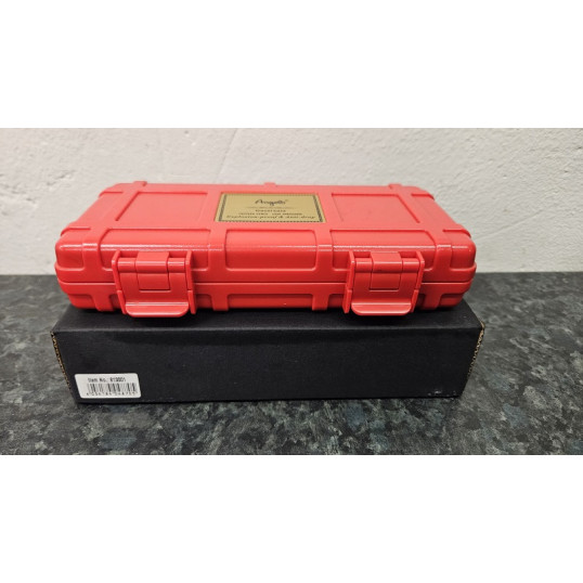 Angelo piros színű, műanyag utazó humidor, cédrusfa belsővel - OUTLET-2