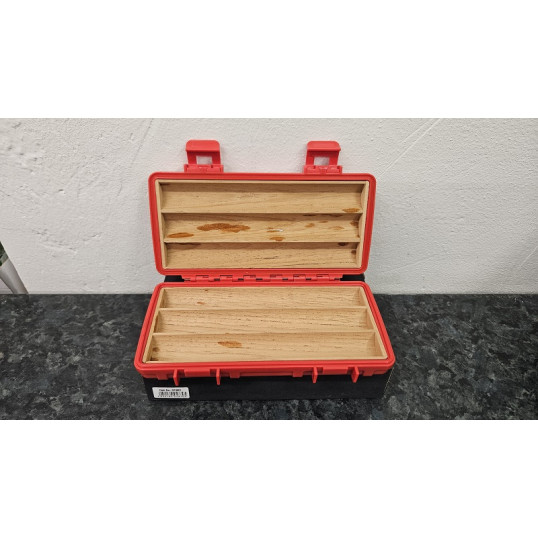 Angelo piros színű, műanyag utazó humidor, cédrusfa belsővel - OUTLET-3