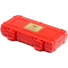 Angelo piros színű, műanyag utazó humidor, cédrusfa belsővel - OUTLET-1