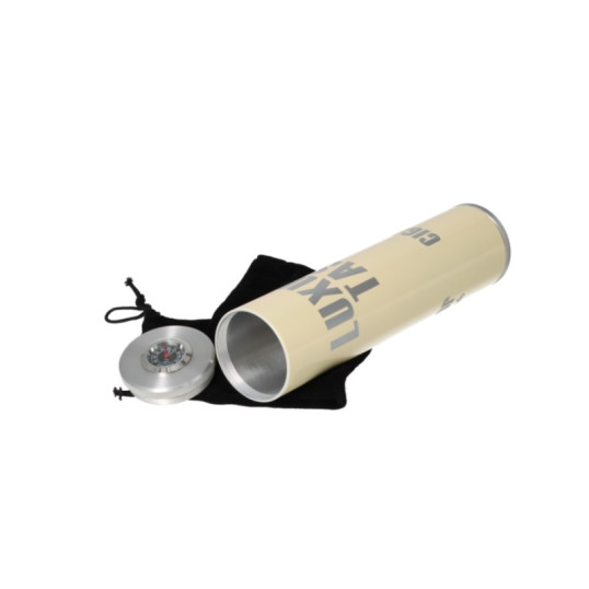 Angelo márkájú szivartároló henger, párásítóval és külső páratartalom mérővel - Krém színű