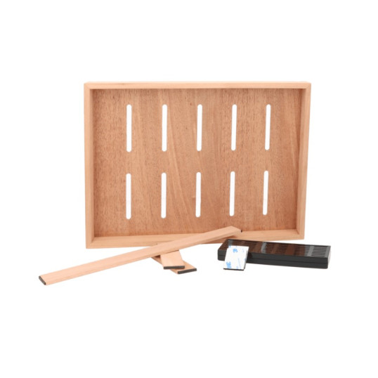 Angelo üveges humidor szekrény 90–110 szivarhoz, cédrusfa belsővel, digitális hygrométerrel – matt fekete