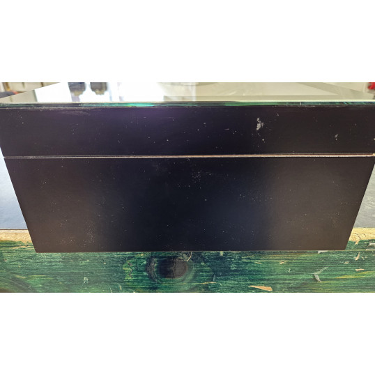 Angelo humidor 50 szál szivar részére, fekete színű, üvegtető, cédrusfa belső, párásító, külső analóg hygrométer - OUTLET - 1