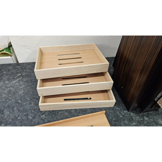 Angelo gasztrohumidor szekrény 80 szál szivar részére, négyszögletes, üvegajtós, barna színű, cédrusfa belső, párásító, analóg hygrométer - OUTLET