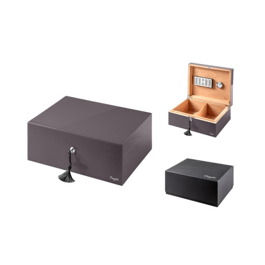 Caseti Humidor Paris, lila, magasfényű lakkozású humidor, cédrusfa belsővel, 100-120 szivar részére-OUTLET