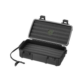 Cigar Caddy utazó humidor – fekete, 10 szál szivar részére, párásítóval