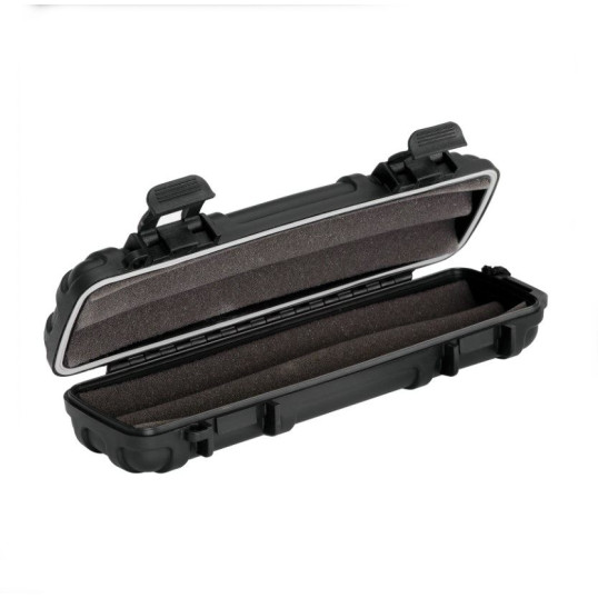 Cigar Caddy Black kis méretű utazó humidor 2 szál szivar részére, kézre akasztható pánttal - fekete