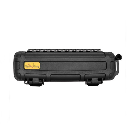 Cigar Caddy Black kis méretű utazó humidor 2 szál szivar részére, kézre akasztható pánttal - fekete