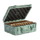 Cigar Caddy utazó humidor zöld terepmintás műanyag szivartároló, párásítóval - 40 szál szivar részére