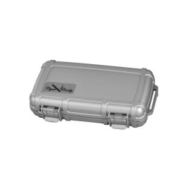 Cigar Caddy Silver kis méretű utazó humidor 5 szál szivar részére, kézre akasztható pánttal - ezüst