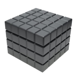 Colibri Heritage Cube humidor 40-50 szál szivar számára, sötétszürke színű digitális hygrométerrel