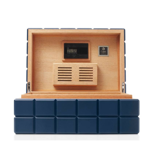 Colibri Heritage Blue humidor Spanyol cédrusfából, digitális higrométerrel - 100 szál szivar részére