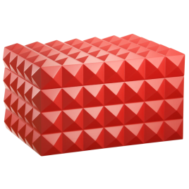 Colibri Grand Quasar Red humidor kb 170 szál szivar számára, színű digitális hygrométerrel - piros