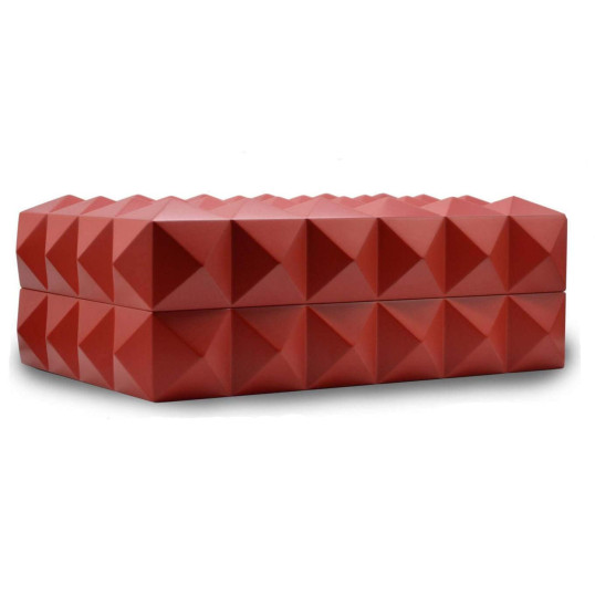 Colibri Quasar humidor 45-50 szál szivar számára, matt piros színű digitális hygrométerrel - Daniel Marshall Edition