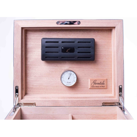 Gentili Humidor - Nastro Con Chiusura lakozott spanyol cédrusfa szivar tároló, világos színű szalaggal - 50 szál szivar részére