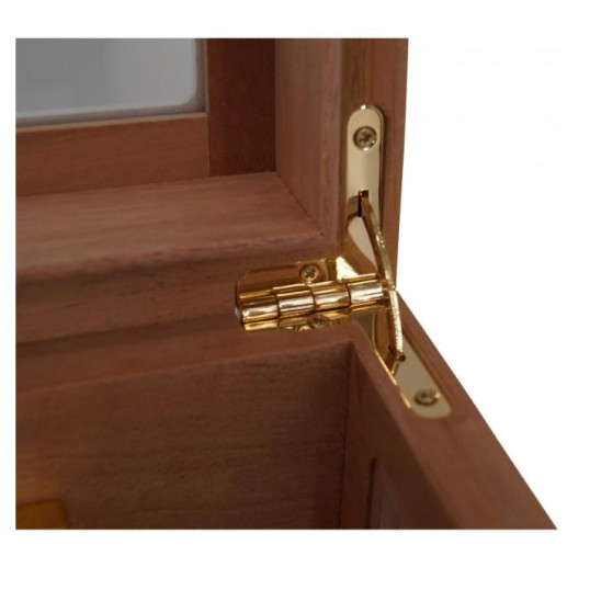 Germanus humidor – üveges, barna, 100 szálas, digitális higrométerrel