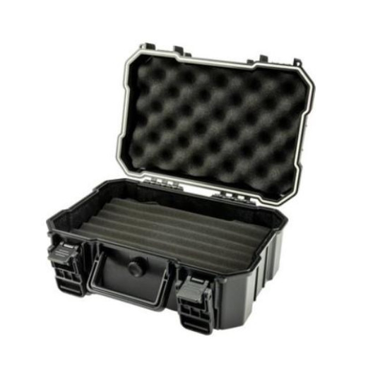 Passatore utazó humidor, nyomáskiegyenlítő szeleppel, fekete színű acrylból - 10-15 szál szivar részére