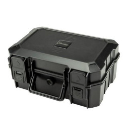 Passatore utazó humidor, nyomáskiegyenlítő szeleppel, fekete színű acrylból - 10-15 szál szivar részére