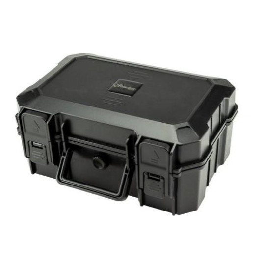 Passatore utazó humidor, nyomáskiegyenlítő szeleppel, fekete színű acrylból - 10-15 szál szivar részére