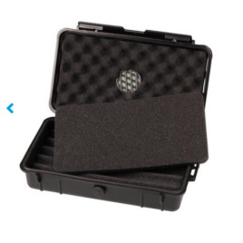 Passatore műanyag utazó humidor, nyomáskiegyenlítő szeleppel, fekete színű - 5 szál szivar részére